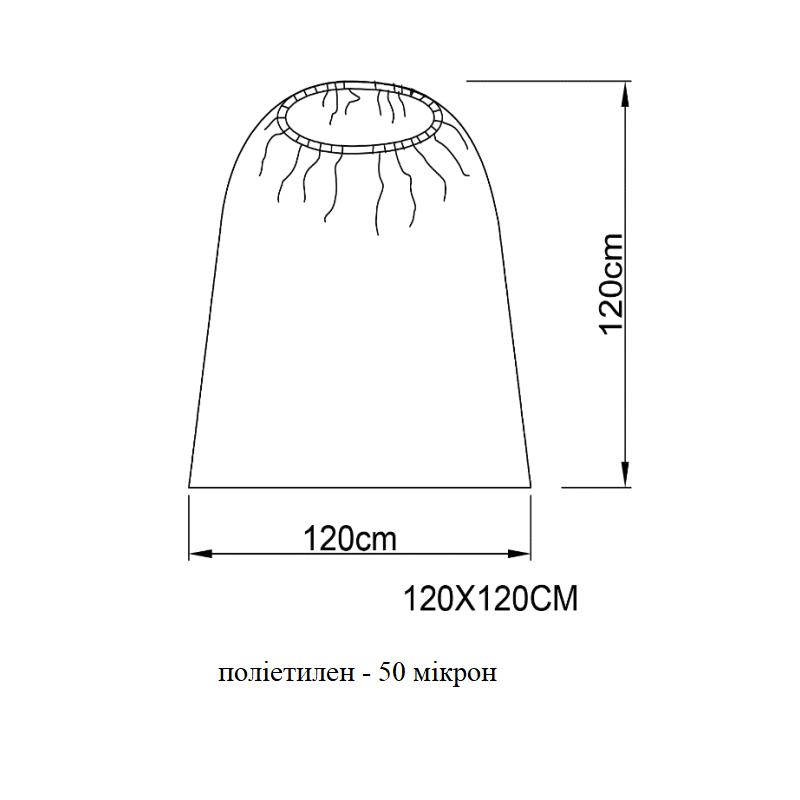 Чохол для обладнання 120 см х 120 см (поліетилен – 50 мікрон), (стерильний) NUREL®